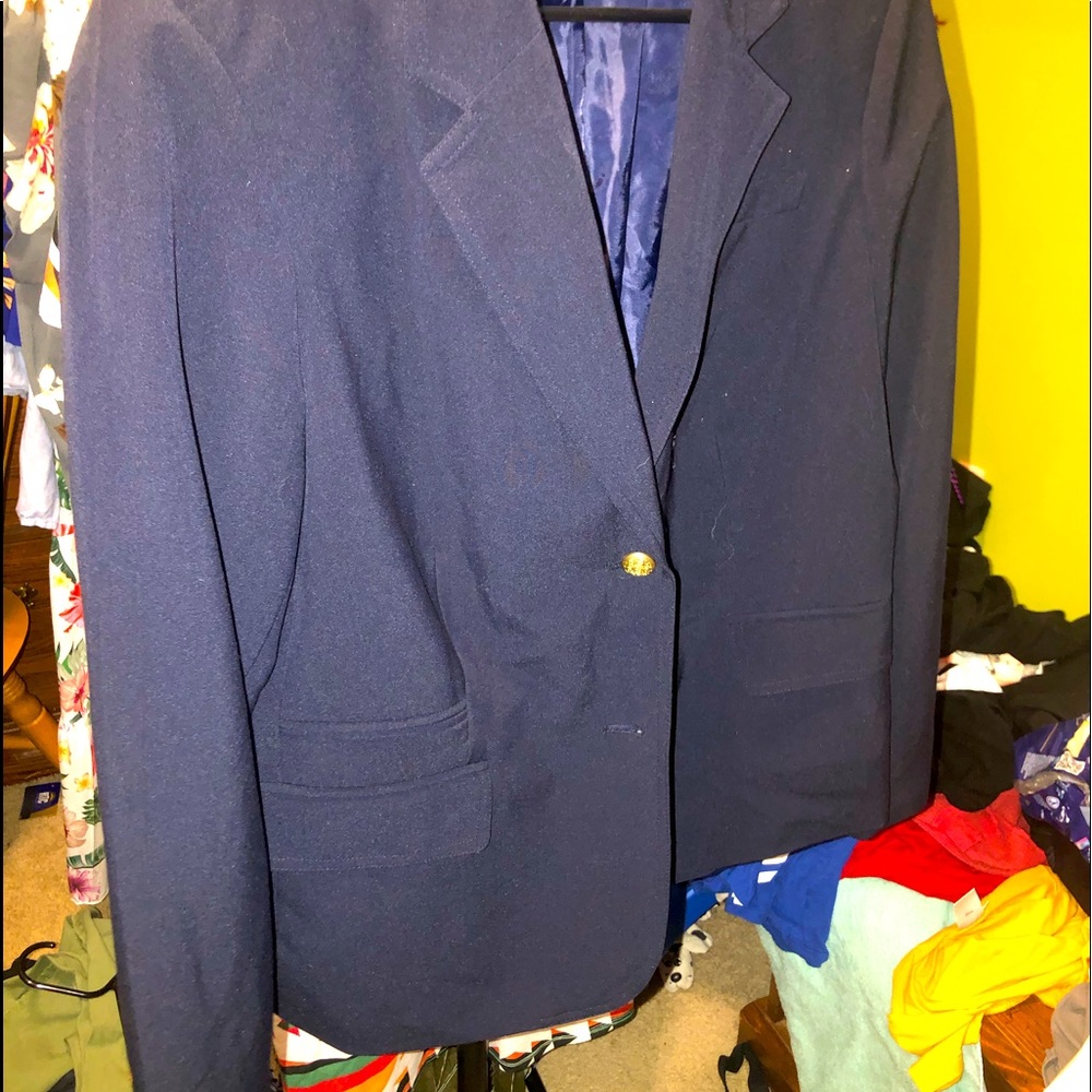 Navy blue blazer by Roz & Ali size 1x